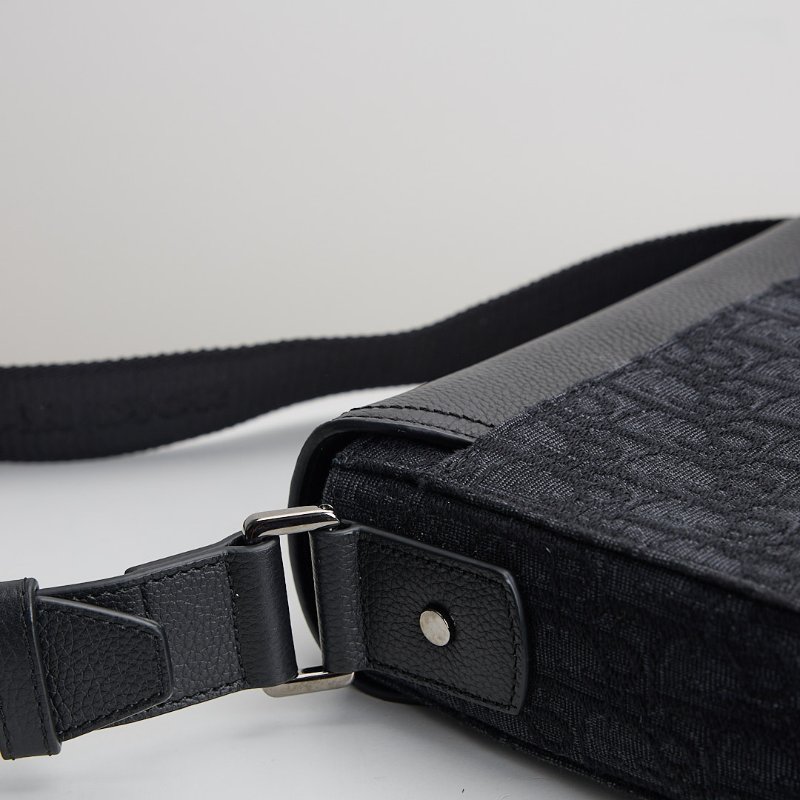 二手DIOR saddle 小號馬鞍郵差包/黑老花-5