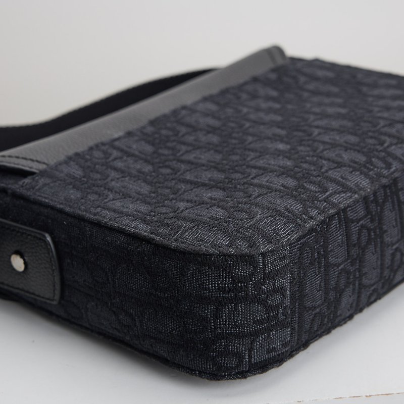 二手DIOR saddle 小號馬鞍郵差包/黑老花-6