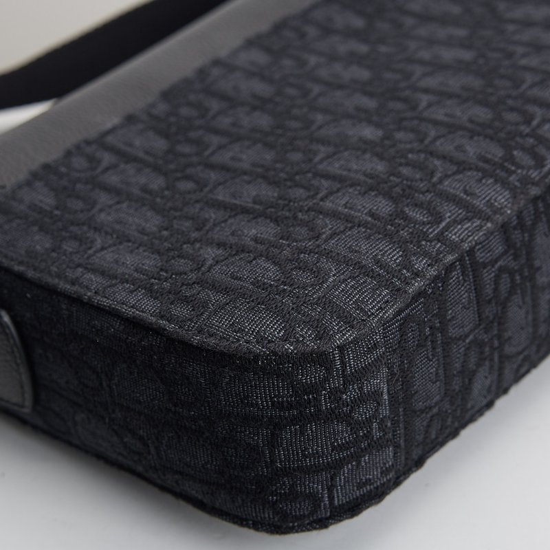 二手DIOR saddle 小號馬鞍郵差包/黑老花-7