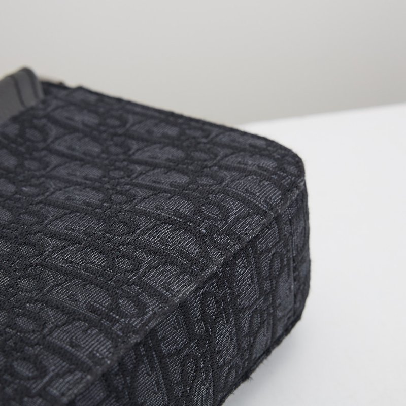 二手DIOR saddle 小號馬鞍郵差包/黑老花-8