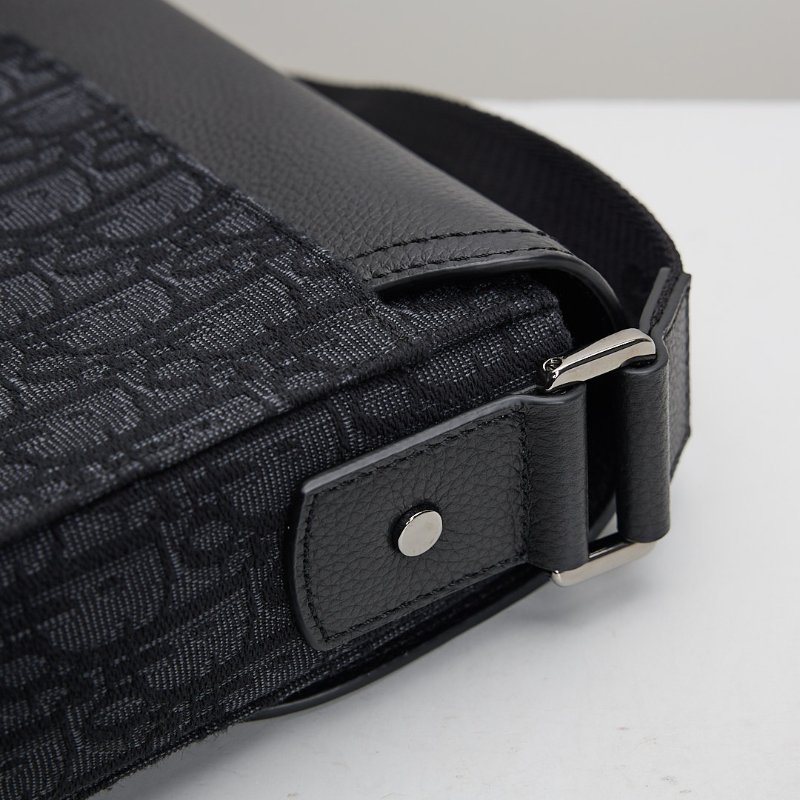 二手DIOR saddle 小號馬鞍郵差包/黑老花-16