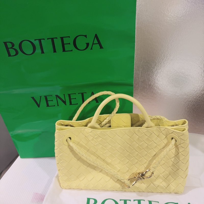 【99新】BV 黃色 Andiamo Intrecciato 托特包 (East-West) 附全套購證/防塵袋-0