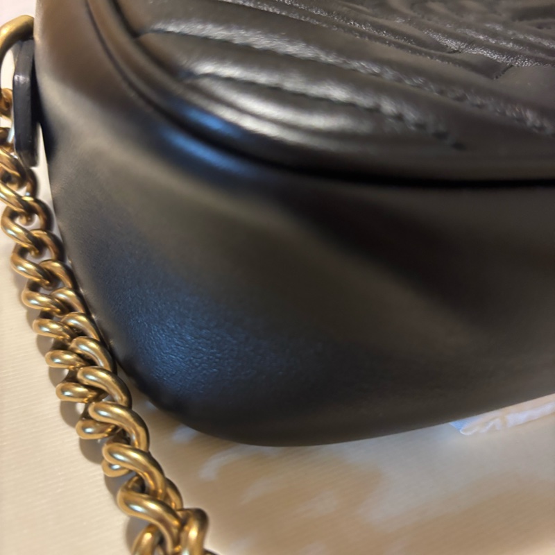 Gucci 馬夢黑色 相機包24cm-4