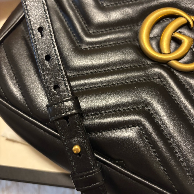 Gucci 馬夢黑色 相機包24cm-8