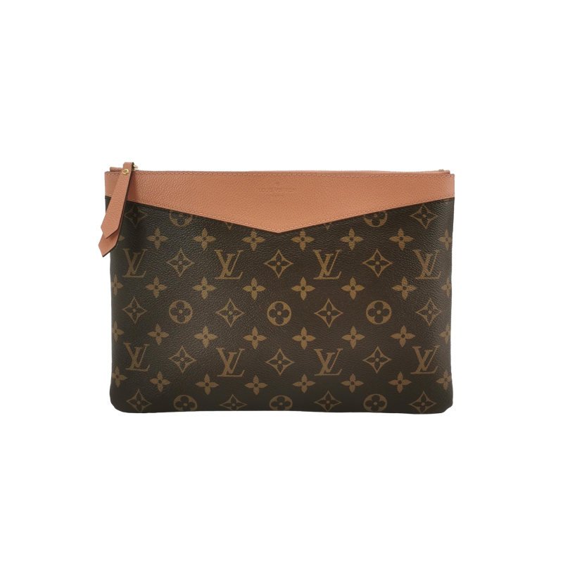 Louis Vuitton(LV)Daily牛皮Monogram印花手拿包芯片款-0