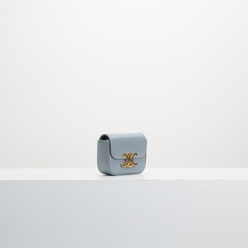 二手Celine mini凱旋門小包/霧霾藍-1