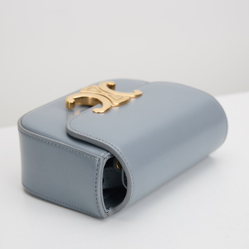 二手Celine mini凱旋門小包/霧霾藍-3