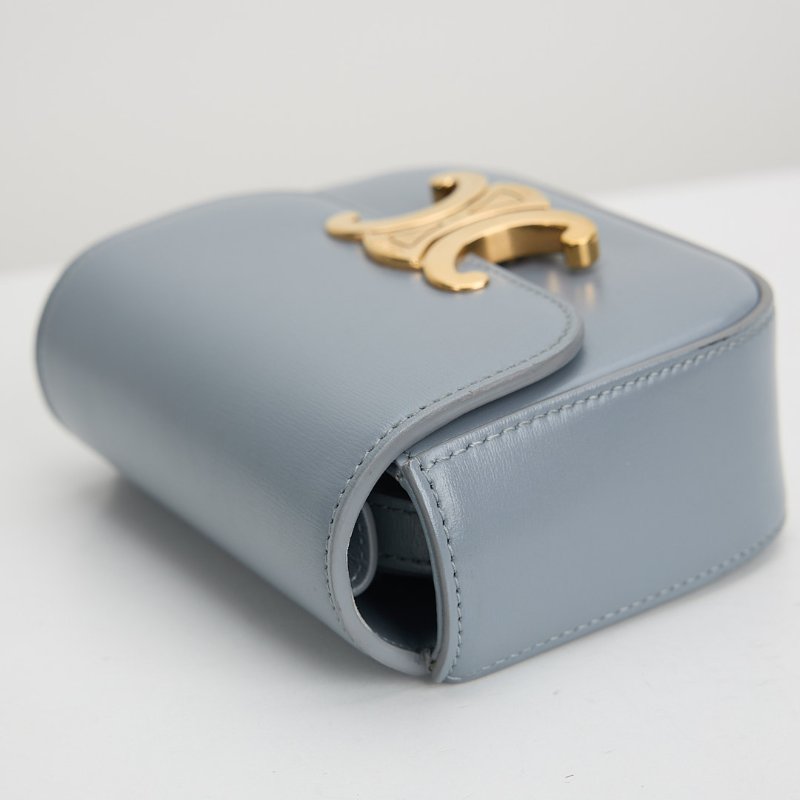 二手Celine mini凱旋門小包/霧霾藍-4