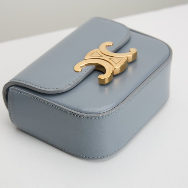 二手Celine mini凱旋門小包/霧霾藍-9