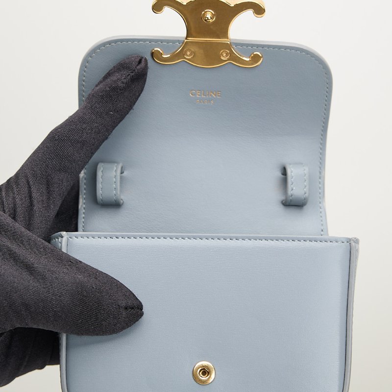二手Celine mini凱旋門小包/霧霾藍-15