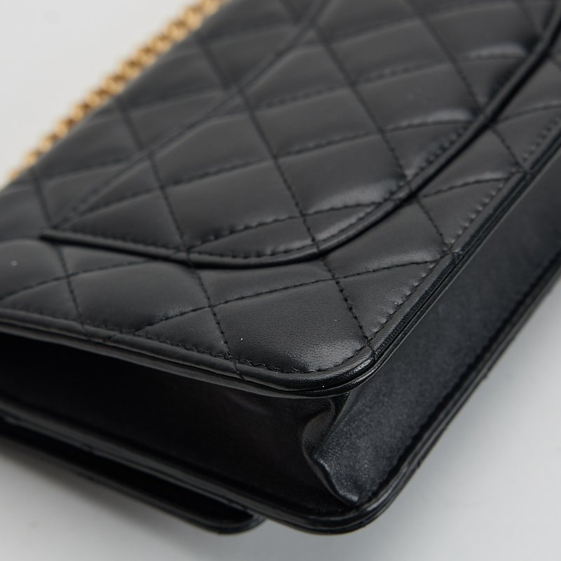 二手Chanel 金柱調節扣woc/黑金-6