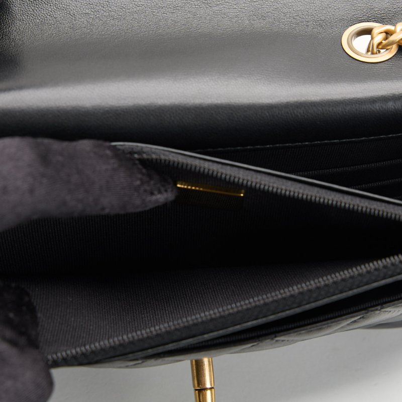 二手Chanel 金柱調節扣woc/黑金-16