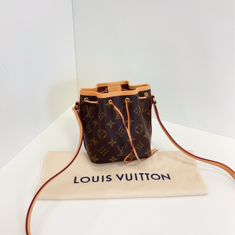 【99新閒置🆕】LV nano noe 老花抽繩小水桶 斜挎包-0