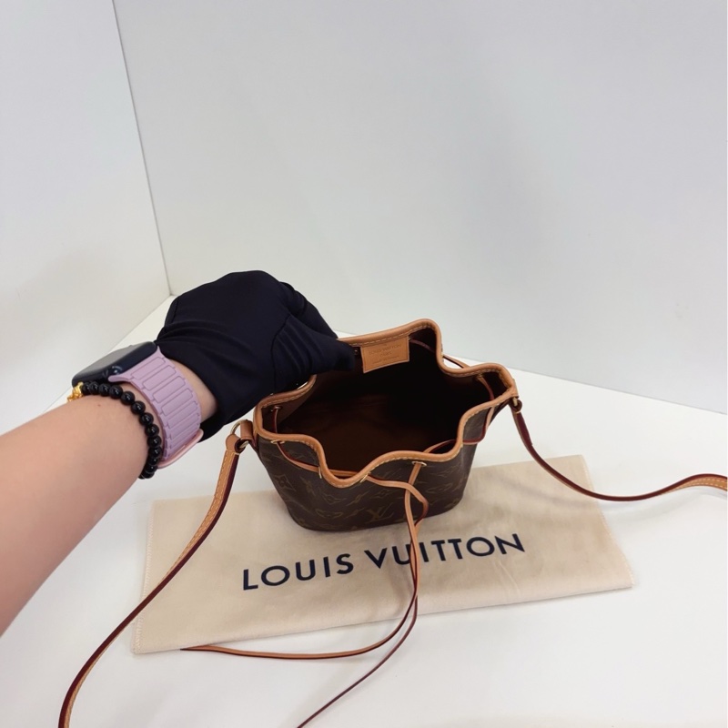 【99新閒置🆕】LV nano noe 老花抽繩小水桶 斜挎包-8