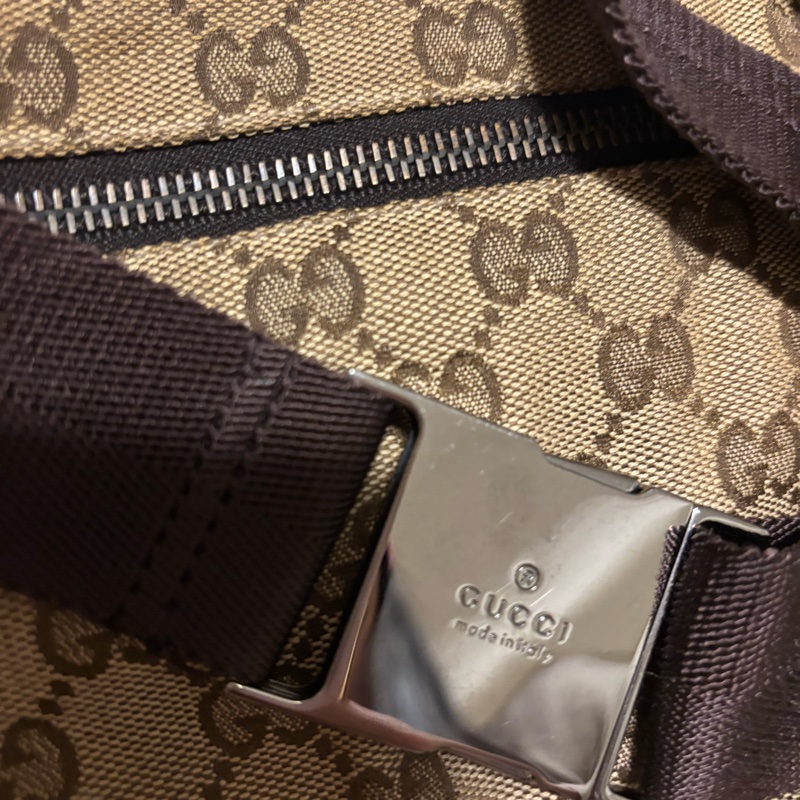 Gucci腰包 因送洗邊角有磨損-8