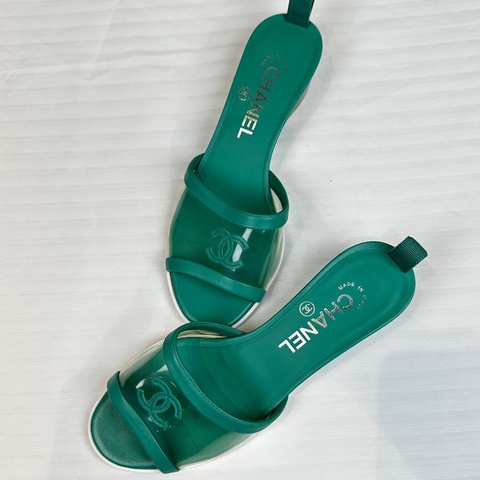 香奈兒/Chanel 涼鞋透明低跟穆勒鞋 36.5碼