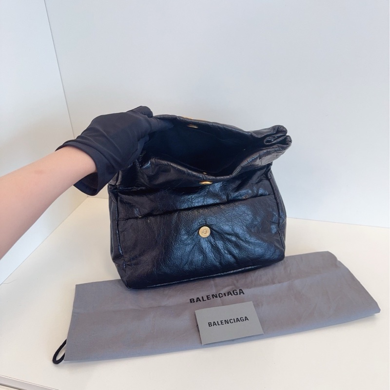 【閒置品🆕】Balenciaga monaco 糯糯黑金鍊條枕頭包 小號單肩包-6
