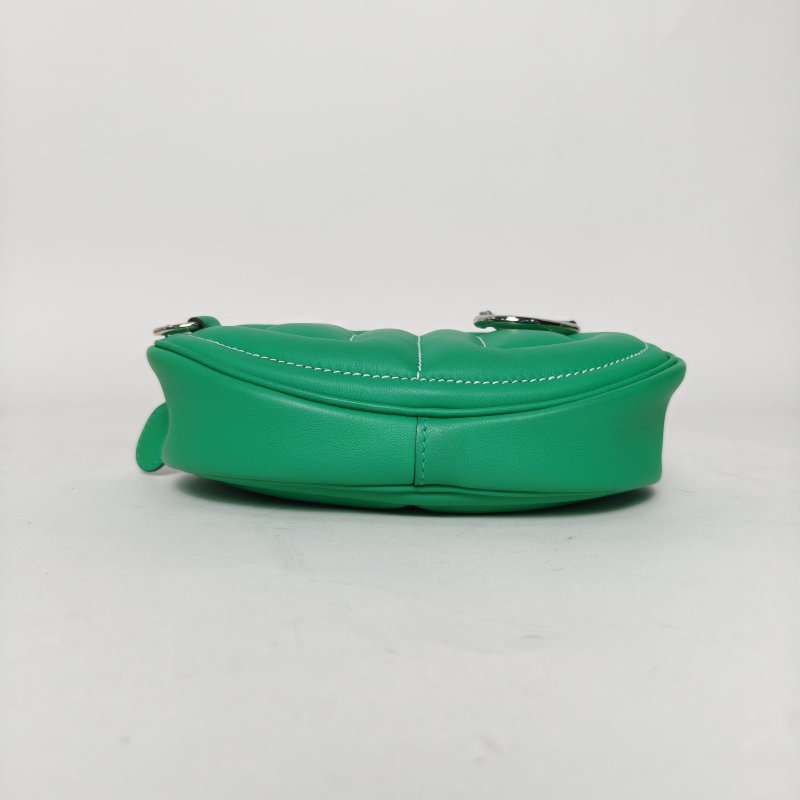 HERMES Roulis豬鼻子intheloop腰包24煙草駝色拼6W薄荷綠Swift皮U刻銀扣肩背包-4