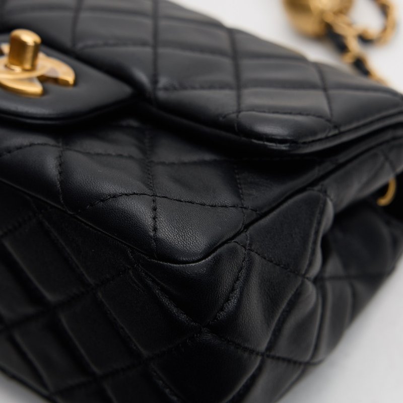 二手Chanel 金球方胖/黑金-12