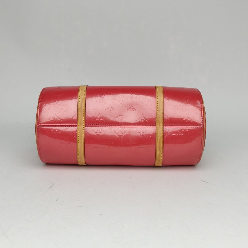 LOUIS VUITTON 中古漆皮圓筒包30粉色漆皮2005肩背包-4