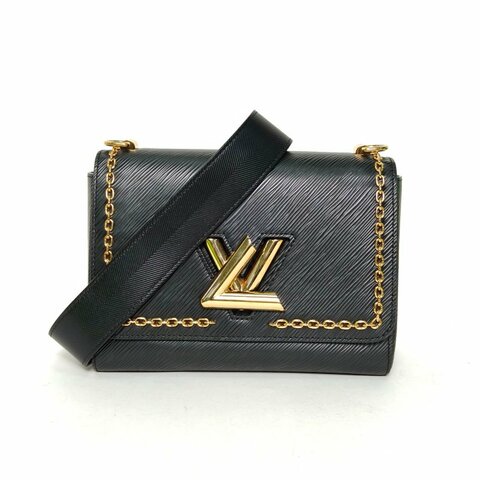 LOUIS VUITTON TWIST中號23黑色EPI水波紋牛皮金扣2020肩背包