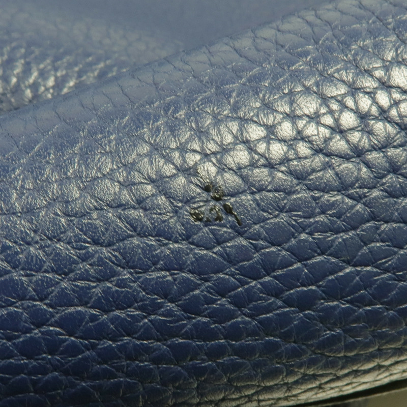 HERMES Clemence皮革Double Sens 35手挽袋Bleu Saphir/Bleu Izmir-13