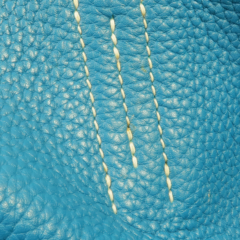 HERMES Clemence皮革Double Sens 35手挽袋Bleu Saphir/Bleu Izmir-15