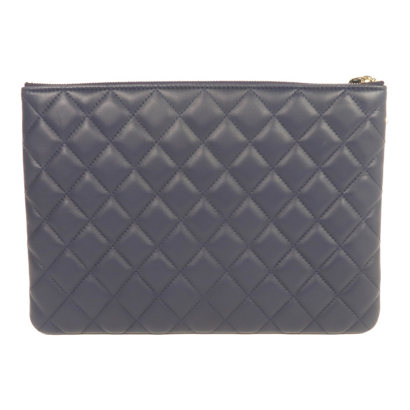 CHANEL 羊皮皮革Clutch Bag金扣手挽袋-1