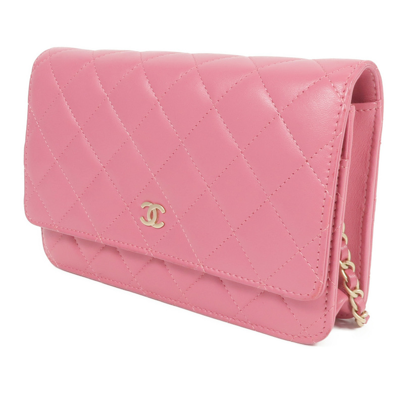 CHANEL 羊皮皮革WOC Wallet On Chain金扣鏈帶肩背袋-2