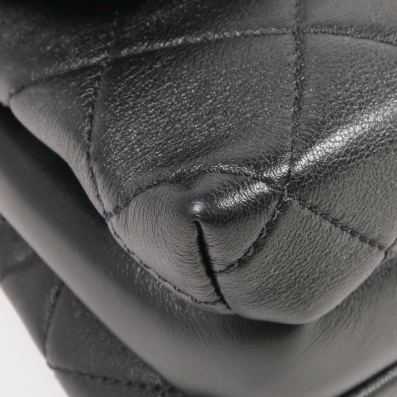 CHANEL 牛皮皮革Chain Shoulder金扣鏈帶肩背袋-6