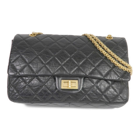 CHANEL 牛皮皮革2.55 Large金扣鏈帶肩背袋