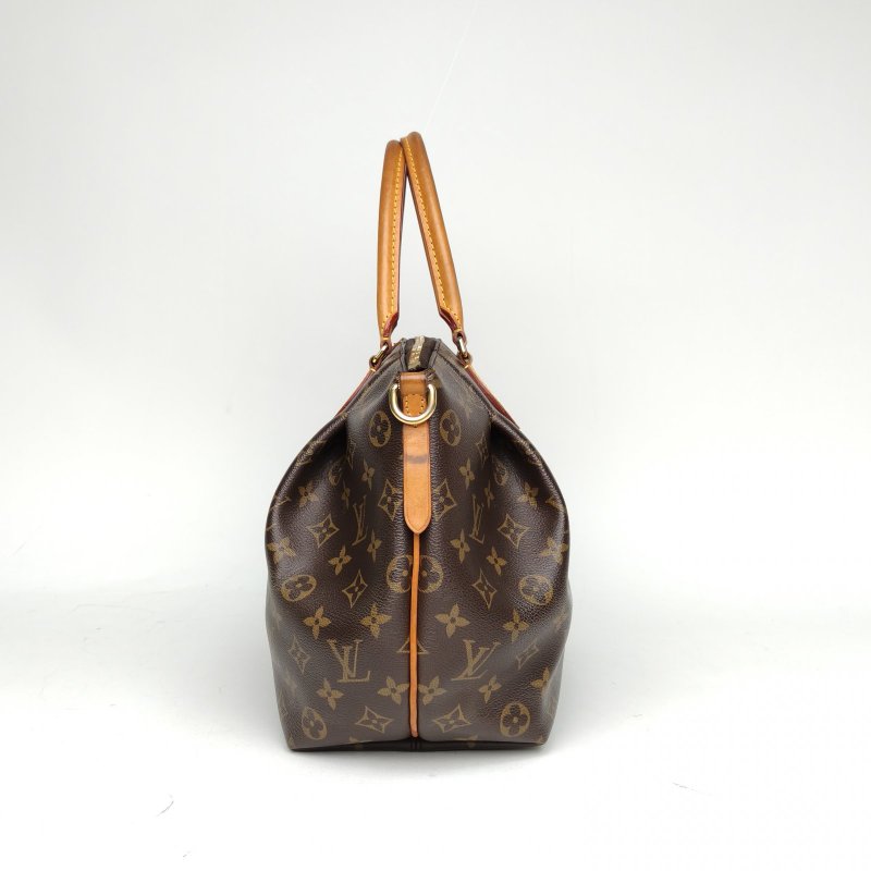 LOUIS VUITTON TIVOLI餃子包小號25拼老花牛皮/PVC201625牛皮拼PVC肩背包-1