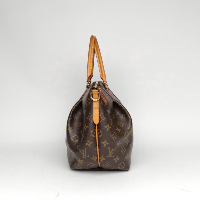 LOUIS VUITTON TIVOLI餃子包小號25拼老花牛皮/PVC201625牛皮拼PVC肩背包-3