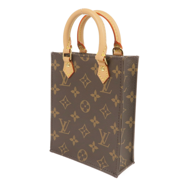 LOUIS VUITTON Monogram Petit Sac Plat金扣手挽肩背兩用袋Monogram Petit Sac Plat金扣手挽肩背兩用袋-2