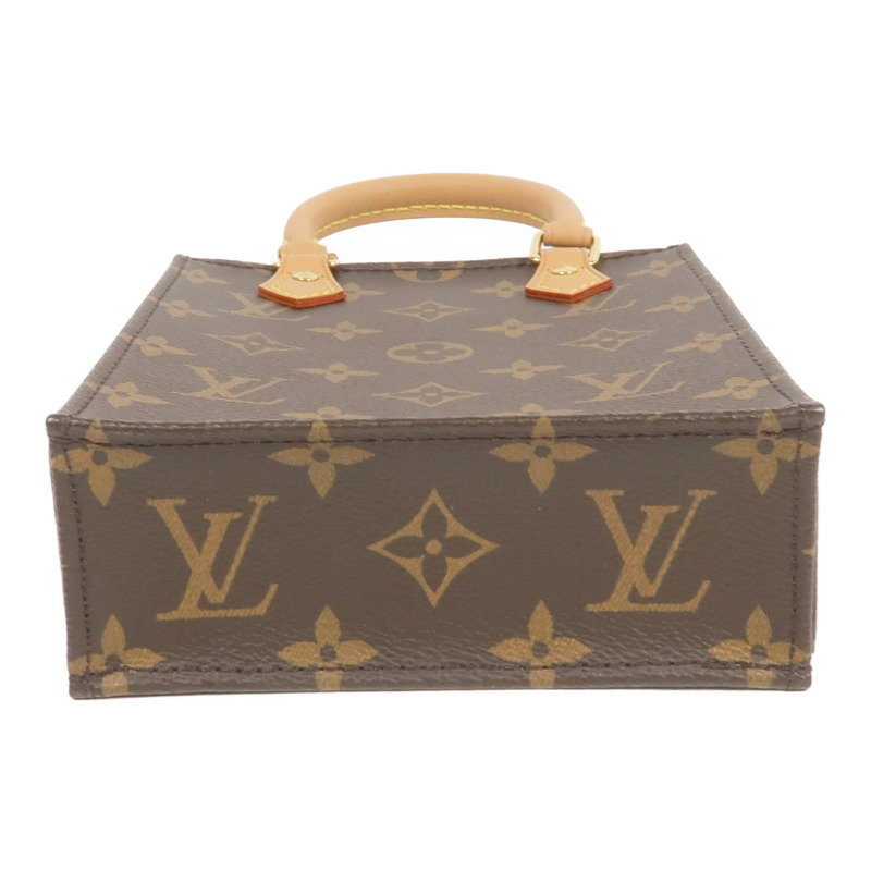 LOUIS VUITTON Monogram Petit Sac Plat金扣手挽肩背兩用袋Monogram Petit Sac Plat金扣手挽肩背兩用袋-3