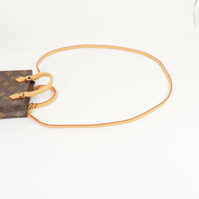 LOUIS VUITTON Monogram Petit Sac Plat金扣手挽肩背兩用袋Monogram Petit Sac Plat金扣手挽肩背兩用袋-4