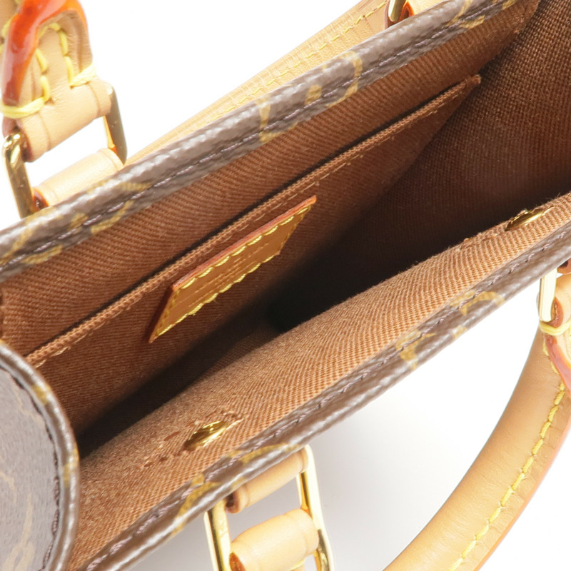 LOUIS VUITTON Monogram Petit Sac Plat金扣手挽肩背兩用袋Monogram Petit Sac Plat金扣手挽肩背兩用袋-9