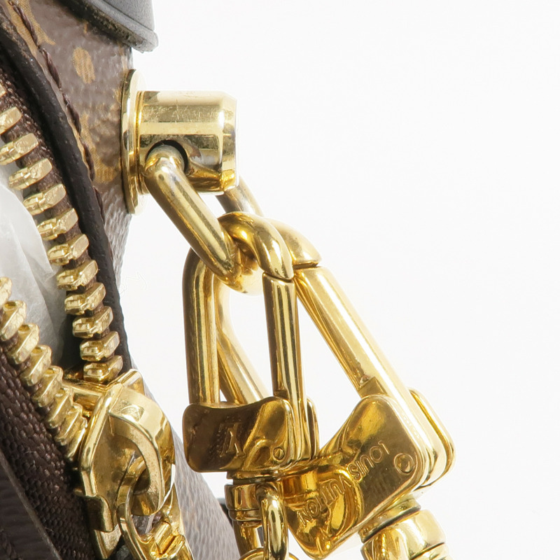 LOUIS VUITTON Monogram Petite Malle Souple金扣手挽肩背兩用袋棕色-10