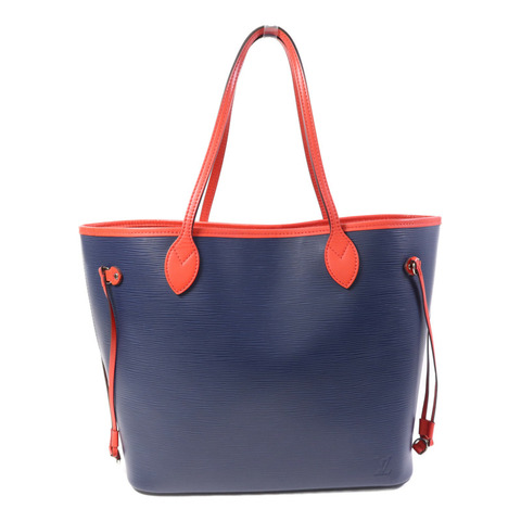 LOUIS VUITTON Epi Neverfull MM銀扣肩背袋