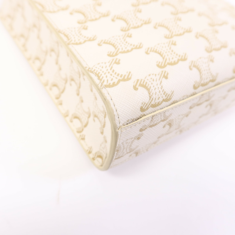 CELINE 塗層帆布Cabas Tote Bag mimi金扣手挽肩背兩用袋-10