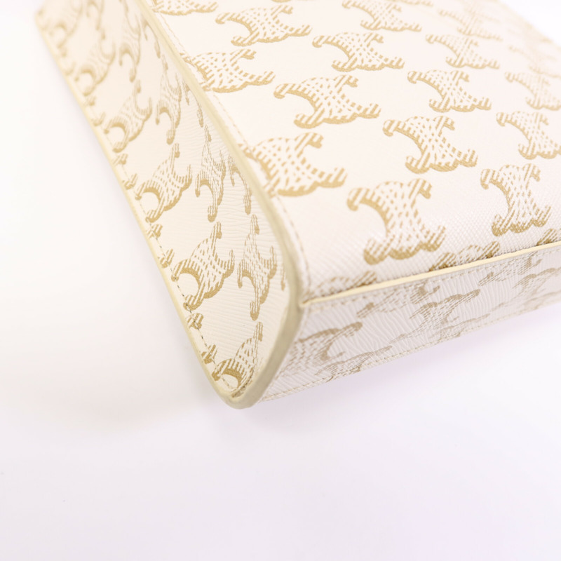 CELINE 塗層帆布Cabas Tote Bag mimi金扣手挽肩背兩用袋-12