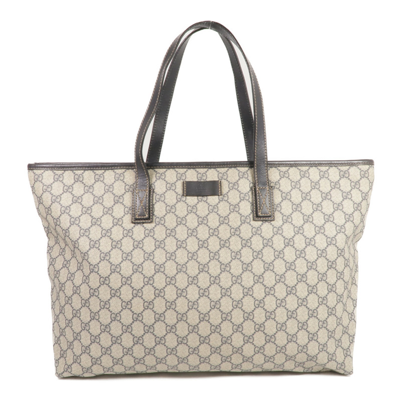GUCCI 塗層帆布Shoulder Tote銀扣肩背袋/手挽袋-0