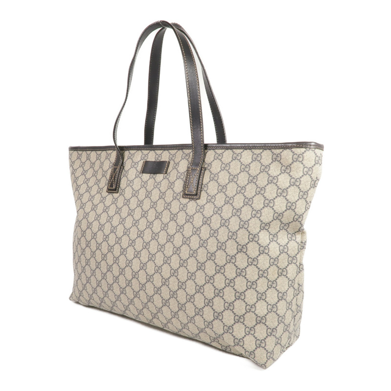 GUCCI 塗層帆布Shoulder Tote銀扣肩背袋/手挽袋-2