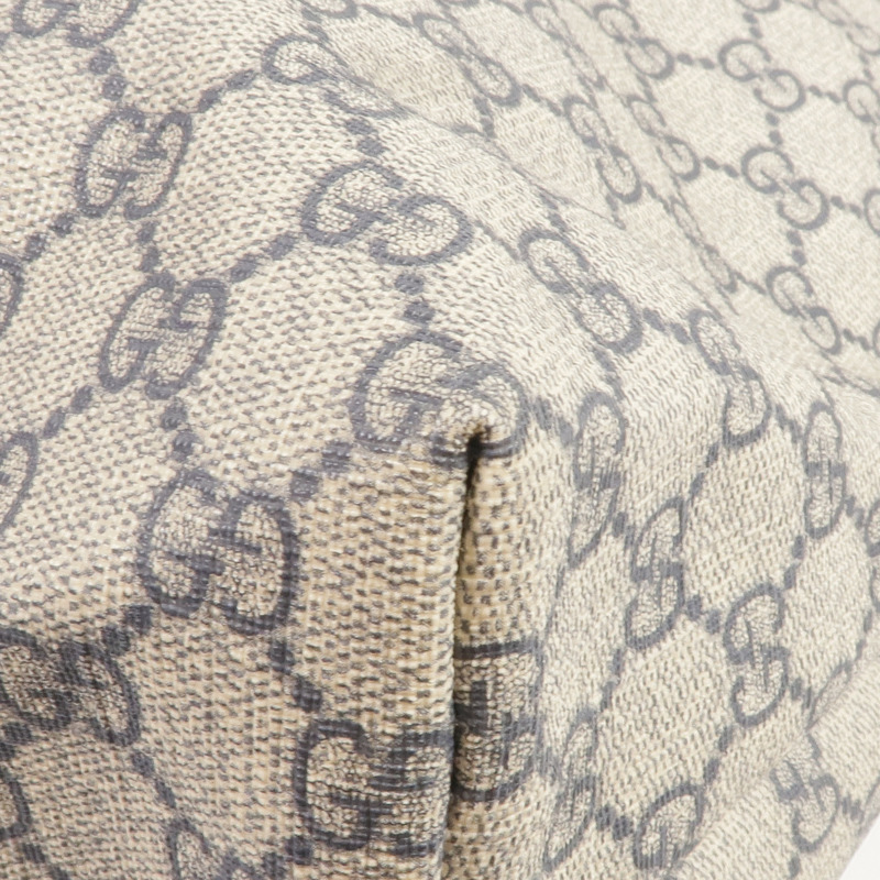 GUCCI 塗層帆布Shoulder Tote銀扣肩背袋/手挽袋-9