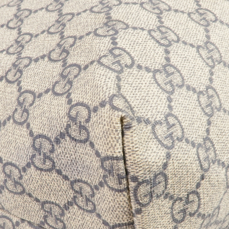 GUCCI 塗層帆布Shoulder Tote銀扣肩背袋/手挽袋-10