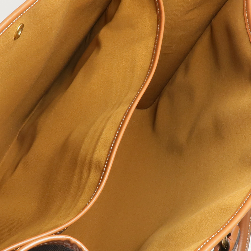 CELINE 塗層帆布Horizontal Cabas Triomphe金扣肩背袋/手挽袋-4