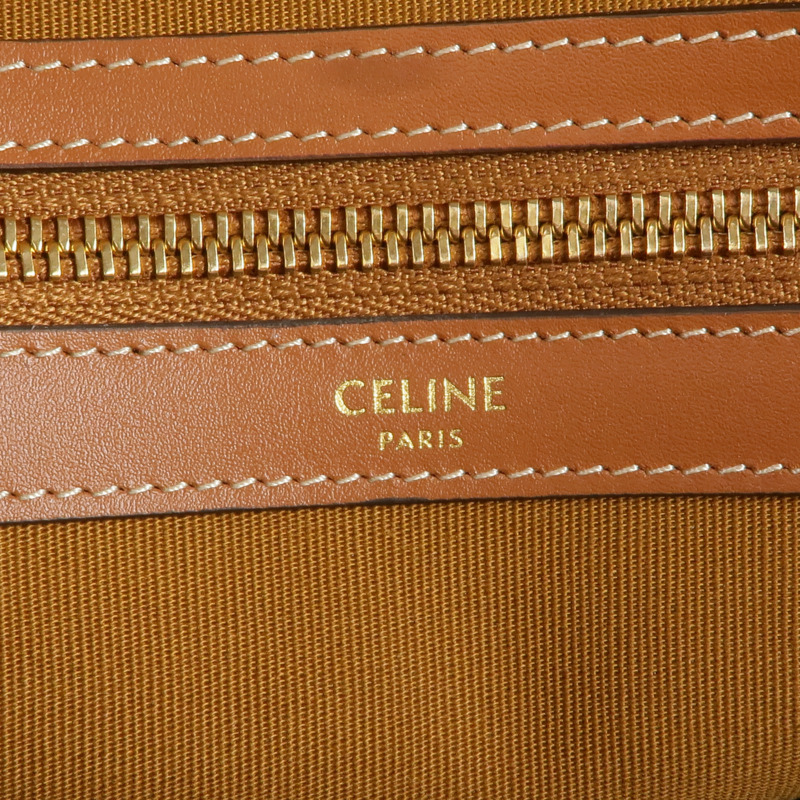CELINE 塗層帆布Horizontal Cabas Triomphe金扣肩背袋/手挽袋-5