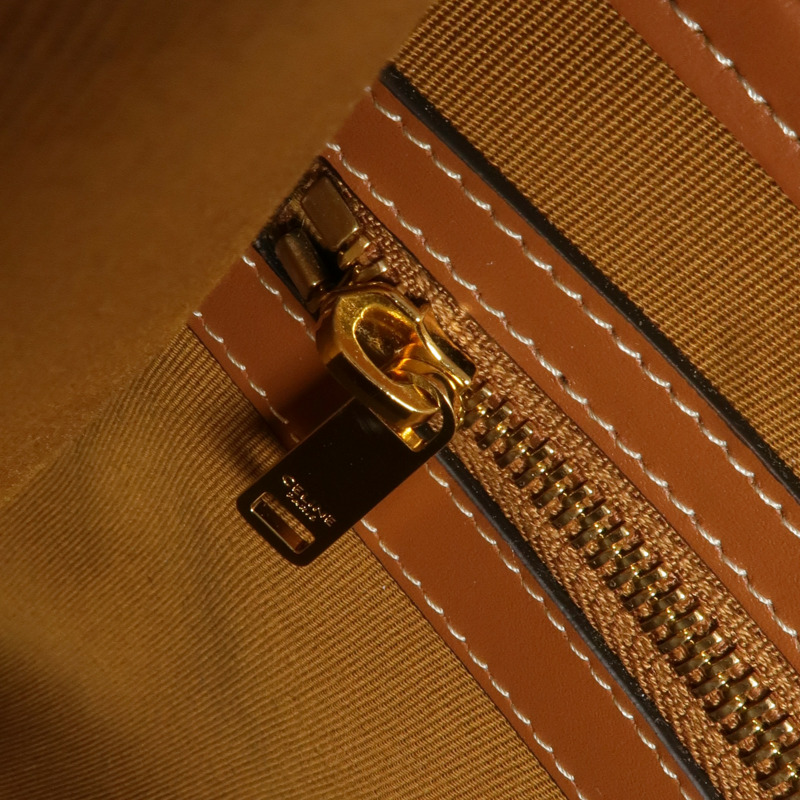 CELINE 塗層帆布Horizontal Cabas Triomphe金扣肩背袋/手挽袋-14