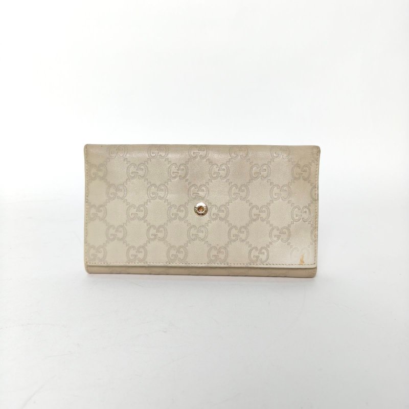 GUCCI 米色牛皮錢包肩背包-0