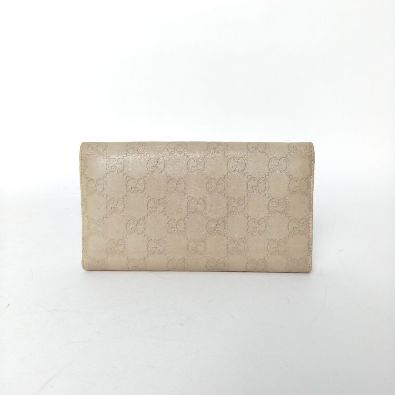GUCCI 米色牛皮錢包肩背包-2